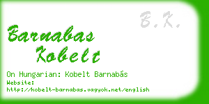 barnabas kobelt business card