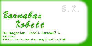 barnabas kobelt business card